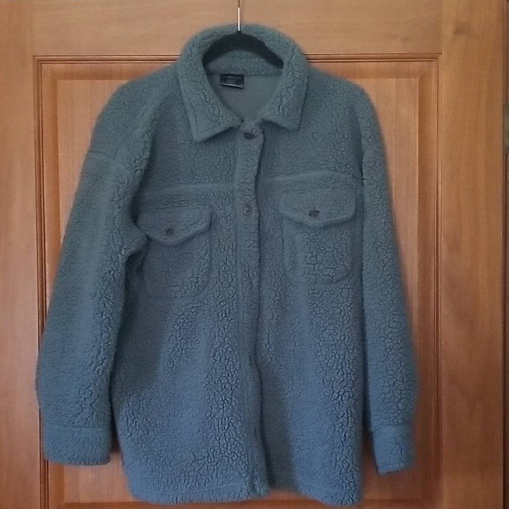 Womens 32 Degree Heat Green Sherpa Shaket Size XS/S Fall Transitional Warm